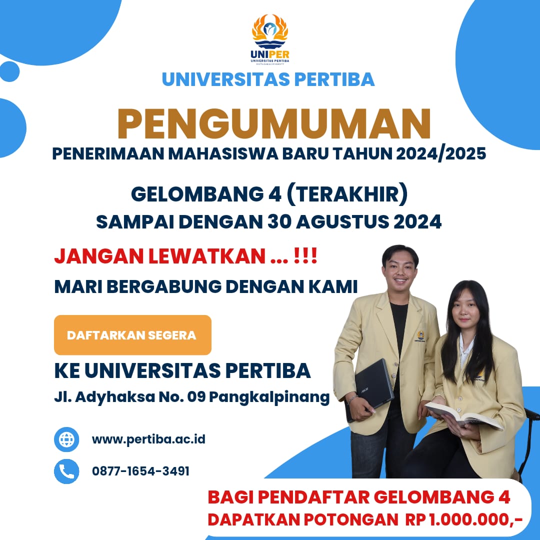 Daftar Segera di Universitas Pertiba